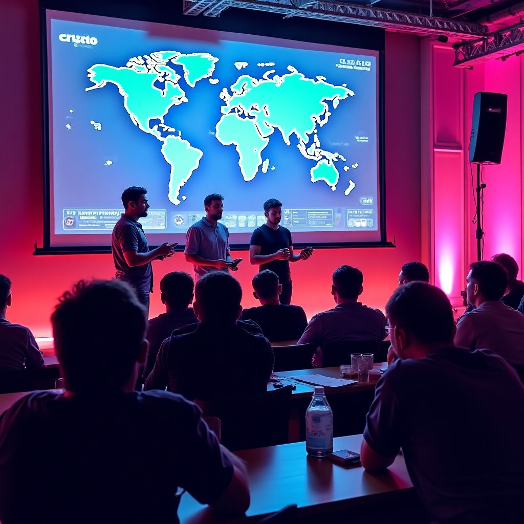 Equipo de CriptoArgentina en evento internacional